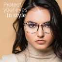MIGSIR Blue Light Blocking Glasses for Computer Gaming, Fashion Fake Helps Reduce Screen Fatigue Eyeglasses for Women Men