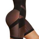 PAUKEE Tummy Control Shapewear Shorts for Women Butt Lifting Body Shaper Shorts High Waisted Seamless Girdles Under Dress,XL