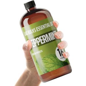 Peppermint Essential Oil, 16 oz Bottle for Diffusers, House Cleaning, Candles, 1 Pack, Aromatherapy Oil