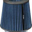 Rtunes Racing BLUE 2.5"-4" 63.5-102 mm Inlet Cold Air Intake Cone Replacement Performance Washable Clamp-On Dry Air Filter