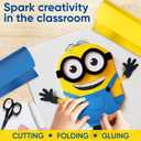 12" x 1200" (100 ft) Mini Egg Kraft Paper Set, 45 Lbs - Yellow, Dark Blue, Black, White - Made in USA Color Paper for Crafts, Appliques for Kids, DIY, Origami