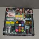 Spooktacular Creations 26 Pcs Halloween Family Makeup Kit, Zombie Makeup, Face Paint with Zombie, Fake Blood Costume Easy On & Easy Off Character Set for Halloween Party Supplies