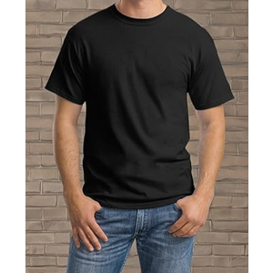 Men's 6-Pack Plus 2 Free Crew T-Shirts, Black, XX-Large