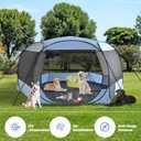 XXLarge Popup Portable Dog Houses, 10'x4.8'H Assembly-Free Gazebo-Style Kennel Dog Playpen Pet Screen Tent Sun Shade Shelter, Dog Crates Canopy for Travel Camping Anti-Bugs with Leakproof Bottom