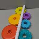 Baby Spinning Stacking Toys for Toddlers 1-3, Rainbow Ring Stacker Montessori Toys for Babies 6-12 Months, 1 2 3 One Year Old Girl Boy Christmas Birthday Gifts, Autism Sensory Learning Toy