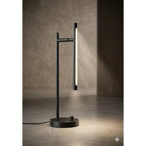 15 in. Indoor Black Integrated LED Table Lamp