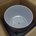 LE TAUCI 12 Inch Pots for Plants, Ceramic Plant Pots with Drainage Holes and Saucers, Elegant and Durable Large Plant Pot, Perfect for Home & Office Decor, White