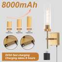 Battery Operated Wall Sconce,Rechargeable Wall Light 8000mAh Fast Chargin Dimmable 3000K/6000K 2Color Bulbs Endurance 100 Hours Infinitely with Remote Control Wall Sconce Set of 2 for Bedroom Living