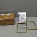 Picture Frames 4x6 Made of Tempered Glass Gold Picture Frames for Tabletop Display for Bedroom (3 pack)