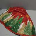 AVOIN colorlife Christmas Star Snowflake Red Christmas Tree Skirt 48 Inch, Fir Pine Spruce Winter Holiday Tree Mat Decoration