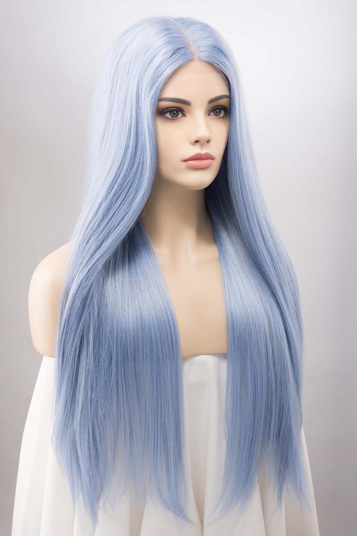 Icy Sky Blue Lace Front Synthetic Wig Safaina