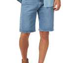 Wrangler Authentics Men's Classic Relaxed Fit Five Pocket Jean Short (42, Light Wash Flex)