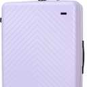 TRIPS RIDGELINE 28-Inch Lightweight Durable Hardside 8-Wheel Spinner Checked Suitcase Size Luggage, Lavender, LARGE CHECKED