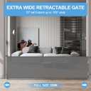 Veraste Retractable Baby Gate,Mesh Baby Extra Wide Gate,Extra Long Dog Gate,33" Tall,Large Extends up to 165" Wide,Child Safety Extra Large Gate for Doorways, Stairs, Indoor/OutdoorGrey,33"x165"