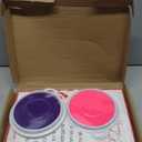 Pajean 30 Pack Valentines Day Handprint Bouquet Card Kit with 3 Large Ink Pads Red Pink Purple DIY Craft Set for Art Activity Stamping Holiday Party Home Family Gifts Supplies Decoration