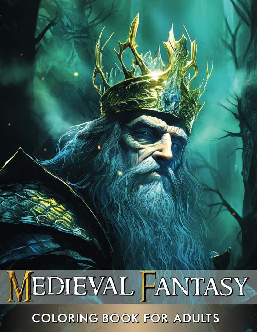 Medieval Fantasy Coloring Book for Adults: Embark on a Magical Medieval Adventure with 50 Captivating Scenes Featuring Majestic Castles, Mythical Dragons, Ancient Wizards, and More