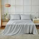 ILAVANDE Queen Sheets Set 6 Piece,Hotel Luxury Super Soft 1800 Series Microfiber Queen Bed Sheets Set-Wrinkle Free & Breathable-14 Deep Pocket Sheets for Queen Size Bed(Queen,Light Grey)