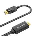 BolAAzuL Active 4K HDMI to Displayport 1.2 Converter Adapter Cable, from HDMI Source to DisplayPort Monitor Cable - Unidirectional M/M - for PS3/PS4/TV/Monitor/Projector