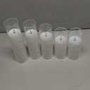 kakoya Flameless LED Candles with Timer 5 Pcs Flickering Flameless Candles for Romantic Ambiance and Home Decoration Stable Acrylic Shell, with Embedded Star String Battery Operated Candles White