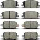 Front Rear Brake Pad Fit for 2018-2019 Buick Regal, for 2017-2019 Buick LaCrosse, for 2018-2019 Chevrolet Equinox, for 2016-2019 Chevrolet Malibu, for 2018-2019 GMC Terrain,D1913 D1915