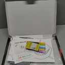 Portable LED Note Board with Colors, Rechargeable 16-inch 7 Light Effects Doodle Glow Memo Message Dry Erase Drawing Lumi Board with Stand for Gift/Classroom/Office/Kids, 5 Markers & Sketchbook