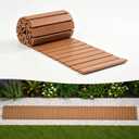 12FT Garden Pathway,15mm HDPE Outdoor Garden Walkway, Non-Slip Weather Resistant Garden Boardwalk for Patio Lawn Backyard Bathroom,No Assembly