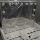 22.8" x 18.2" Wall-Mounted Mirror Vanity Mirror with Lights White Makeup Mirror Hollywood Mirror with 15 Dimmable LED Bulbs 3 Color Modes 10X Magnification & USB Charging Port