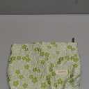 PLOPONOM 1 Pieces Travel Makeup Pouch,Large Capacity Cosmetic Bag for Women,Green Floral Cosmetic Organizer,Portable Toiletry Pouch,Seal with Zipper, Green