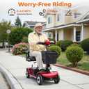 Electric Mobility Scooter for Adults and Seniors,20 Miles Long Range Battery with 4.9MPH Foldable 4 Wheels Wheelchair,330 LBS Weight Capacity Commuter Scooter,with LED Headlights and Basket