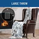 Everlasting Comfort Soft & Comfortable Arctic Blue Faux Fur Throw Blanket for Couch - (50"x65") Minky & Fluffy Fall Blankets & Throws, Plush Fuzzy Cover for Bed, Sofa & Living Room - Cozy Home Decor