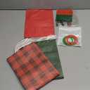 GlikCeil 30 Pcs Christmas Party Game Set 2 Wooden Reindeer Ring Toss 12 Paper Gift Bags Christmas Party Toss Game for Xmas Family Fun Games