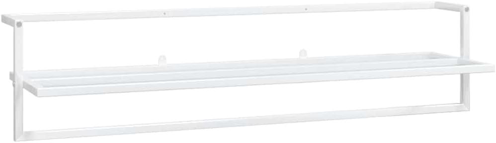 vidaXL Towel Rack White 37.4"x9.8"x8.7" Iron