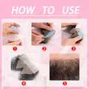 Fake Private Hair Invisible Realistic Bikini Body Hairs Fake Chest Hair Mustache Fake armpit hair 100% Handmade (Yellow)