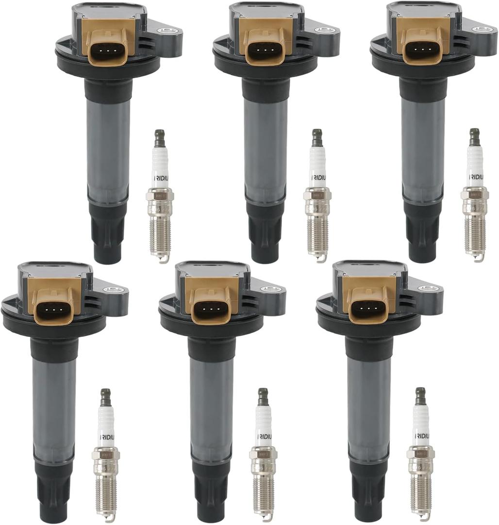JDMSPEED Set of 6 UF646 Ignition Coil &SP534 Spark Plug Compatible with 2011-2020 Ford F-150 Expedition Explorer Flex Taurus Transit/Lincoln MKS MKT Navigator V6 3.5L Turbo