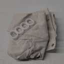 Awellife Farmhouse Shower Curtain Ruffle Linen Textured Boho Shower Curtain for Bathroom, Cream 36" W x 72" L