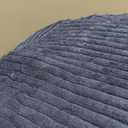 HIGOGOGO Round Stuffed Pouf Ottoman, Corduroy Poufs with Foam Chunk Filling, Furry and Fluffy Pouf Foot Stool Storage Ottoman, 20 X 15 Floor Poufs Foot Rest for Living Room, Navy