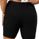 Tournesol Women's Plus Size Swim Shorts High Waisted Bathing Suit Bottoms Swimsuit Tankini Board Shorts Bikini with Pocket, 2XL