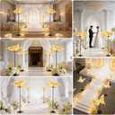 18.3" Wedding Butterfly LED Floor Lamp, 25W 12V Hanging White Butterflies Creative Ceiling Lamp,Realistic Swinging Butterfly,Romantic Wedding Party Fixture(1PCS, Warm Light)