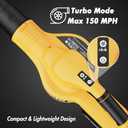Leaf Blower Cordless with 2 Batteries and Charger, 21V Electric Leaf Blower with 2 Speed Modes, 2.0Ah Lightweight Battery Powered Blowers for Lawn Care, Patio, Blowing Leaves (Yellow)