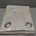 NICETOWN Natural Linen Curtains 84 inch Long 2 Panels Set, Grommet Top Thick Linen Burlap Semi Sheer Vertical Drapes Privacy Assured with Light Filtering for Bedroom/Living Room, W55 x L84