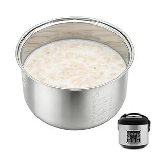 Stainless steel inner pot of rice cooker - compatible with aroma rice cooker replacement pot. Only Compatible exclusively with the latest models ARC-914SBD, ARC-994SG. Not compatible with the old ARC-914SBD and ARC-994SG）