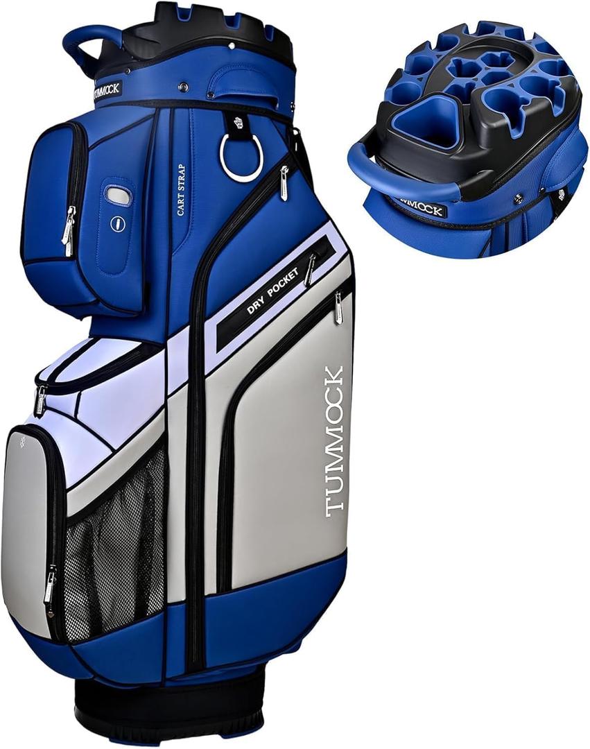 Golf Cart Bag, 14-Way Top Divider with Multiple Storage Pockets, Lightweight & Durable Golf Bag for Men, Cart-Friendly Design