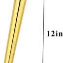 Osring 12 Inch Furniture Legs Gold Round Tapered Metal Table Leg, Slant Cabinet Furniture Feet Hardware for Coffee Table, 4 Pack