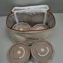 Insulated Lunch Container Box Round Sealed Bag for Jar Circular Boxed with Circle for Purse Lunch Boxes (4Pcs)