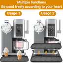 2 x Palksky Silicone Mat for Ninja Swirl Ice Creami Maker,1 Set of 2 Silicone Pad for Ninja Soft Serve Cream Machine Accessories and Creami Pint Containers,Black