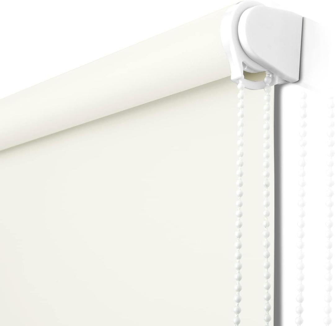 NUTRO CHILL Blackout Roller Shade, Window Shades Blackout with Thermal Insulated, UV Protection Fabric Window Shades for Home and Office, Easy to Install (28"W x 68"H, Beige)