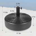 Patio Umbrella Stand Outdoor - 60 lbs 17.3" Capacity Fillable Outdoor Umbrella Base Heavy Duty, Water Filled Patio Umbrella Base for Pool, Porch, Garden, Deck, Backyard