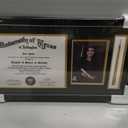 GraduationMall 11x22 Black Diploma Frame with Tassel Holder and Picture for 8.5x11 Certificate 5x7 Photo,Real Glass,Black over Gold Mat, Black With Silver Beads