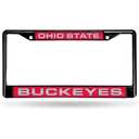 Rico Industries NCAA Black Laser Cut Chrome Frame 12" x 6" Black Laser Cut Chrome Frame - Car/Truck/SUV Automobile Accessory