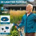 100ft Garden Hose - 2026 Ultra Lightweight Water Hoses w/10 Function Spray Nozzle and 3/4" Brass Fittings- Durable, & Flexible Water Pipe for Yard, Lawn, Outdoor & Gardening(Blue Black)